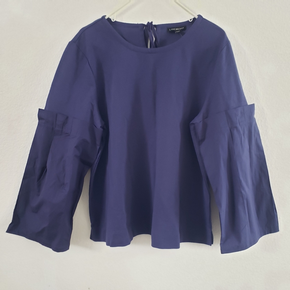Lane Bryant 14 16 Blouse Plus Size Pleated